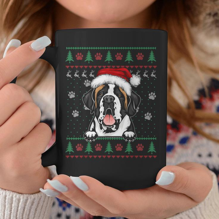 Saint Bernard Christmas Ugly Sweater Dog Lover Coffee Mug Funny Gifts