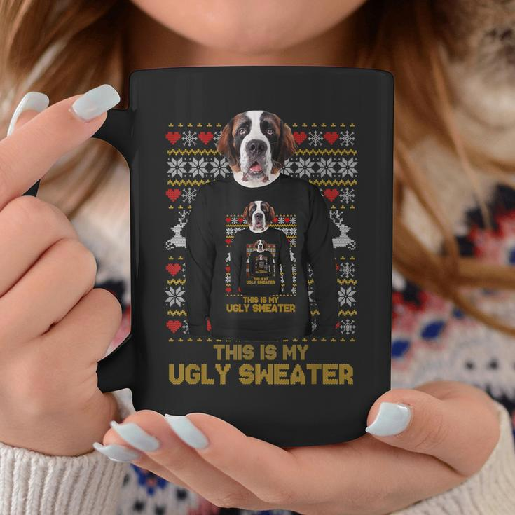 Saint St Bernard Mom Dad Dog Ugly Christmas Sweater Coffee Mug Funny Gifts