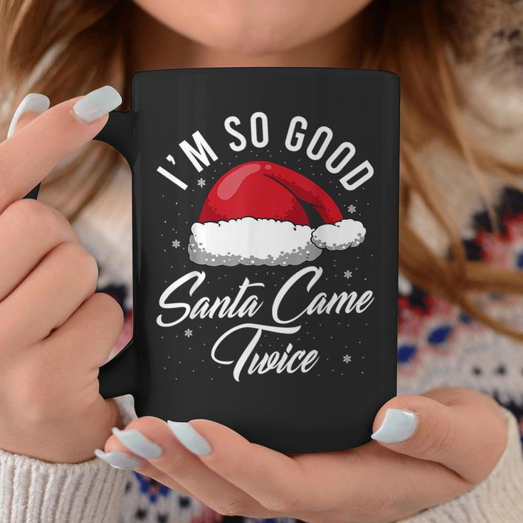 Santa Came Twice - Funny Christmas Pun Coffee Mug Funny Gifts