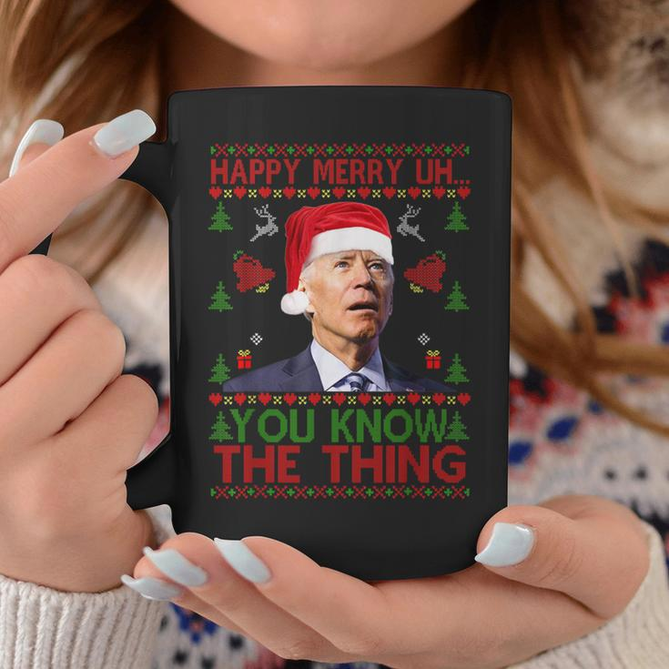 Santa Joe Biden You Now The Thing Christmas Ugly Sweater Coffee Mug Funny Gifts