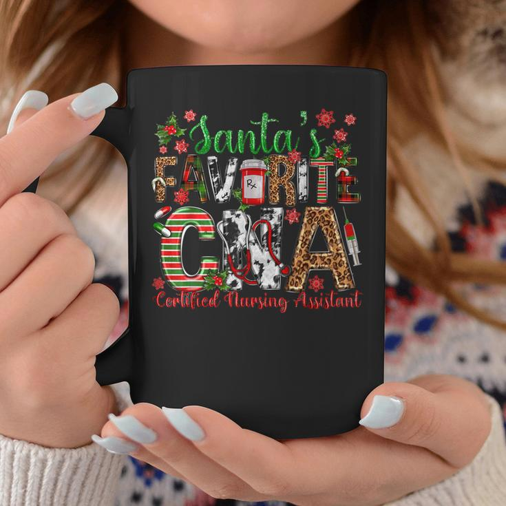 Santa's Favorite Cna Certified Nursing Assistant Christmas Coffee Mug Funny Gifts