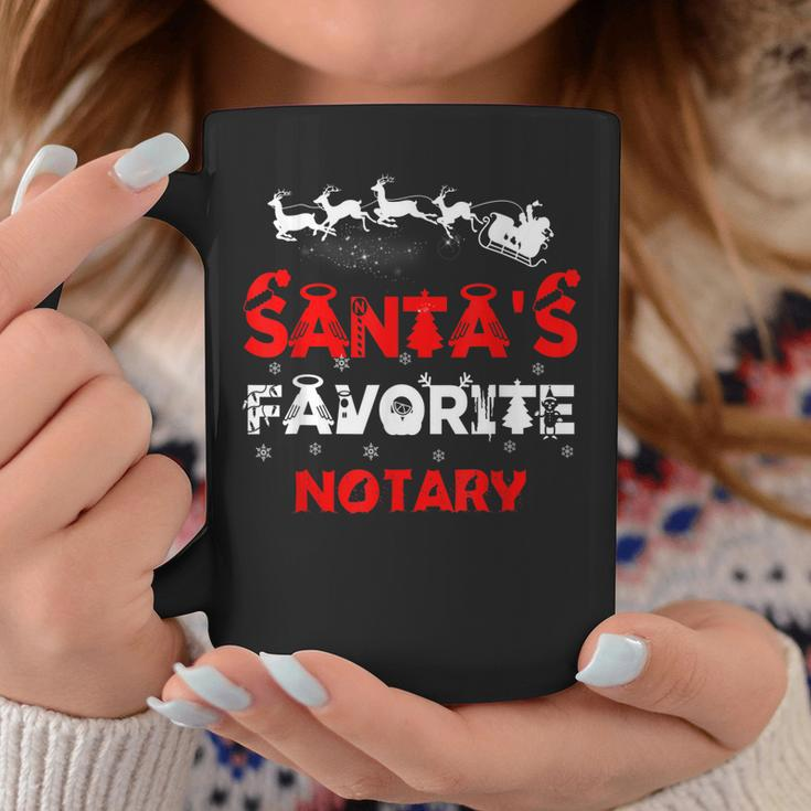 Santas Favorite Notary Funny Job Xmas Gifts Coffee Mug Unique Gifts