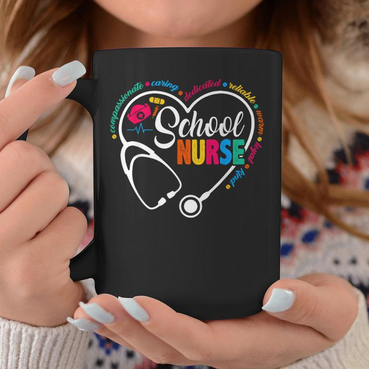 School Nurse Vintage Love Heart Nurse Life Coffee Mug Funny Gifts