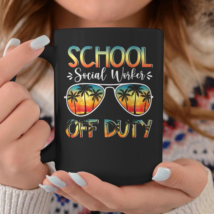 School Social Worker Off Duty Last Day Of School Summer Coffee Mug Unique Gifts