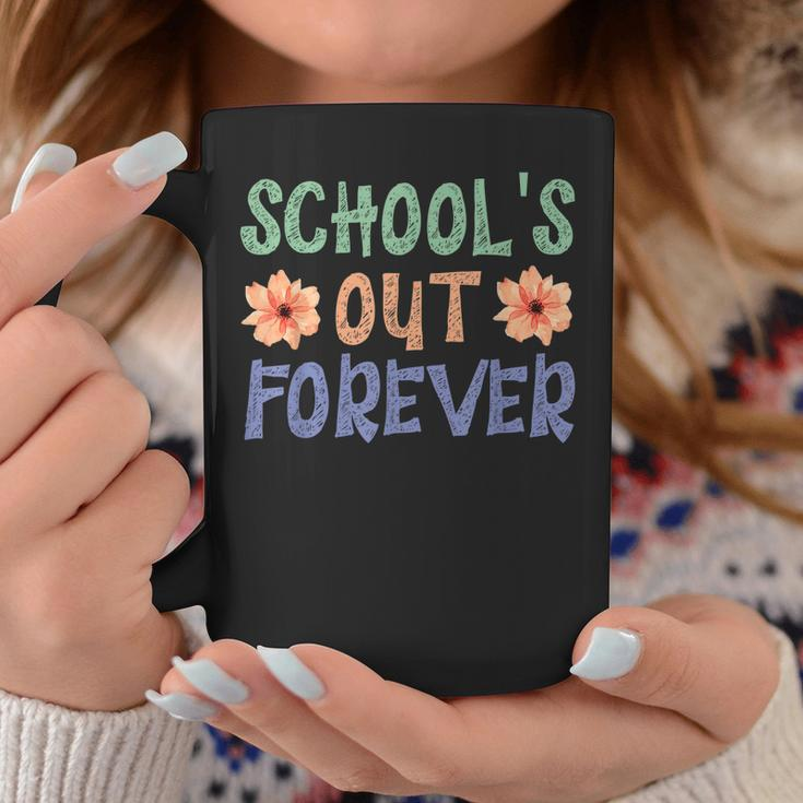 Schools Out Forever Retro Last Day Of School Coffee Mug Unique Gifts