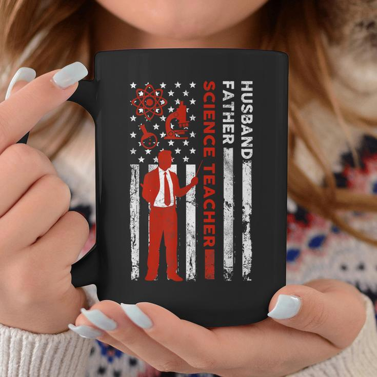 Science Teacher Husband Dad Usa Flag American Fathers Gift For Women Coffee Mug Unique Gifts
