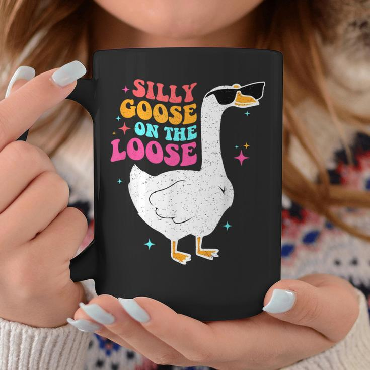 Silly Goose On The Loose Retro Vintage Groovy Coffee Mug Funny Gifts