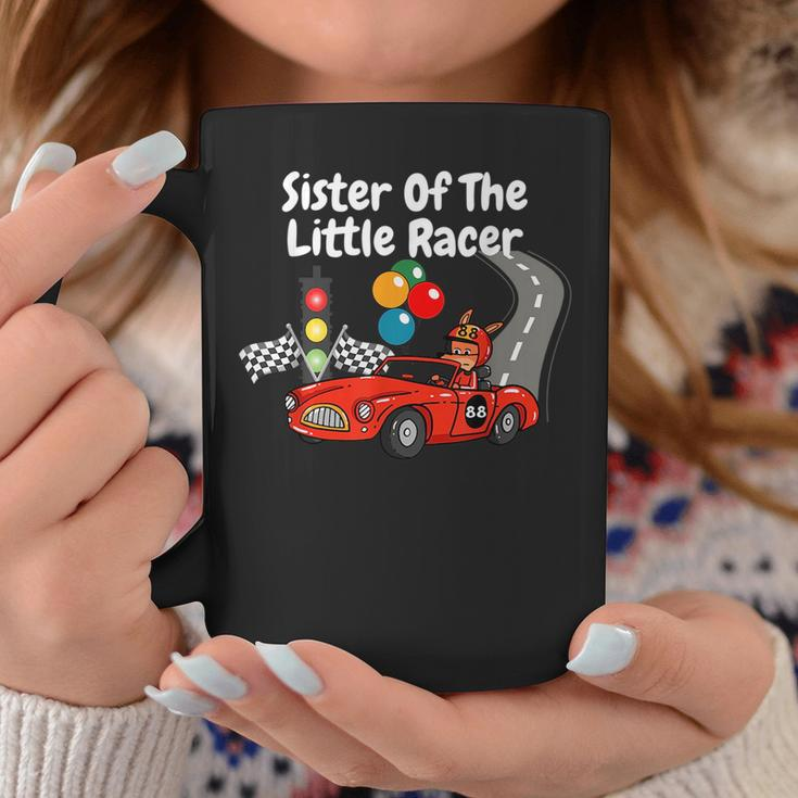 Sister Of The Little Racer Birthday Boy Girl Race Car Driver Gifts For Sister Funny Gifts Coffee Mug Unique Gifts