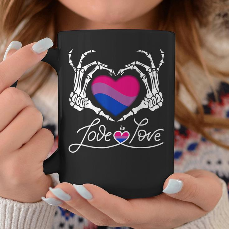 Skeleton Heart Love Is Love Lgbt Bisexual Pride Month Women Coffee Mug Unique Gifts