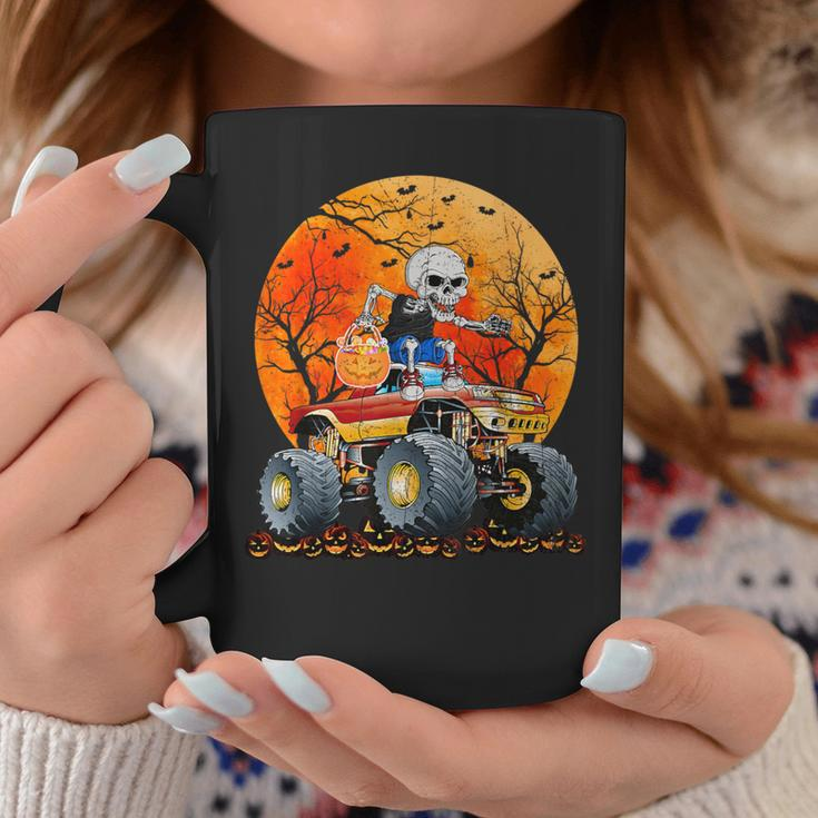 Skeleton Monster Truck Moon Candy Toddler Boys Halloween Coffee Mug Unique Gifts