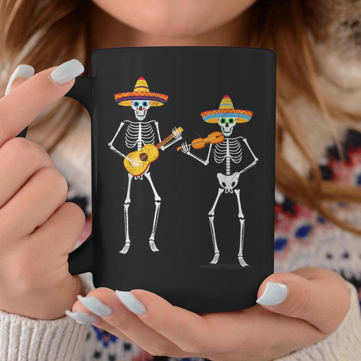 Skeleton Sombreros Guitar Fiesta Cinco De Mayo Mexican Party Coffee Mug Funny Gifts