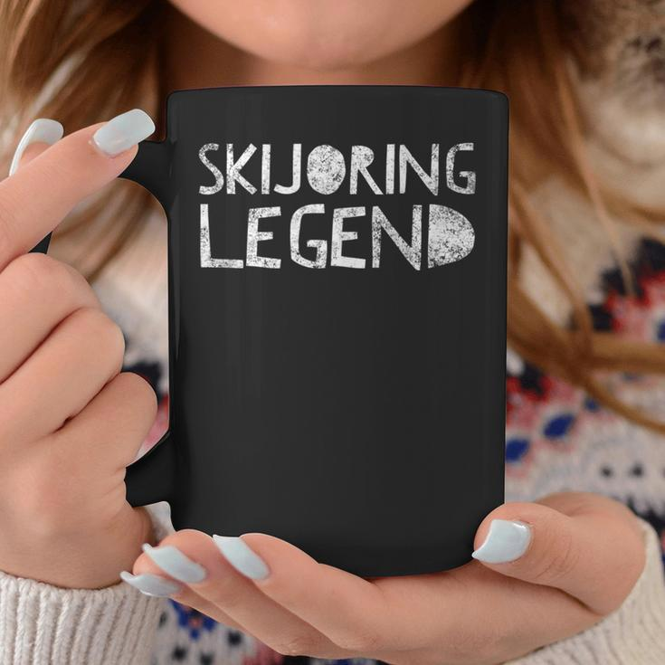 Skijoring Legend Ski Skiing Winter Sport Quote Skis Coffee Mug Unique Gifts