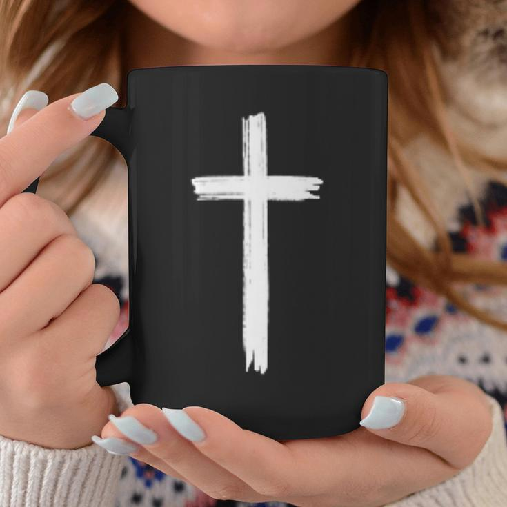 Small Cross Subtle Christian Minimalist Religious Faith Coffee Mug Personalized Gifts