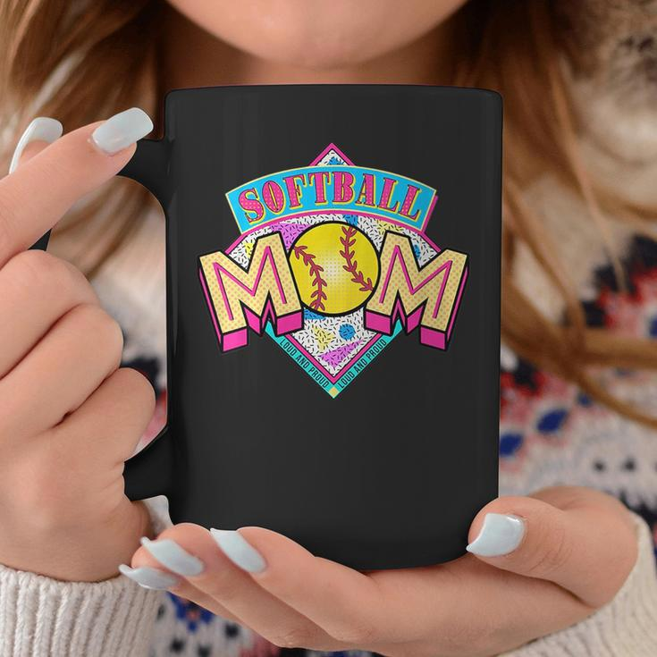 Softball Mom Retro 80S 90S Mothers Day Softball Mama Gifts For Mom Funny Gifts Coffee Mug Unique Gifts