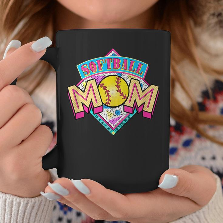 Softball Mom Retro 80S 90S Mothers Day Softball Mama Gifts For Mom Funny Gifts Coffee Mug Unique Gifts