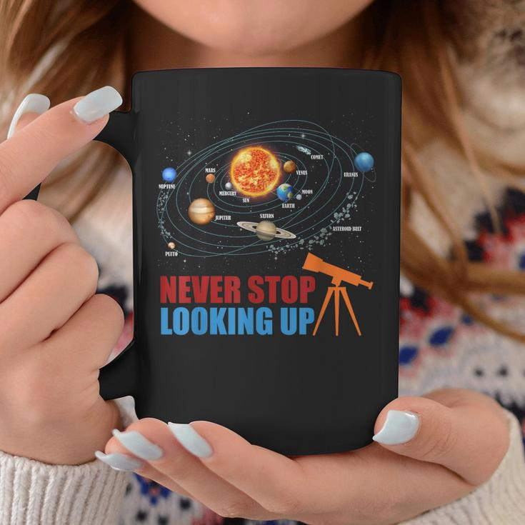 Solar System Planets Never Stop Looking Up Astronomy Boys Coffee Mug Unique Gifts