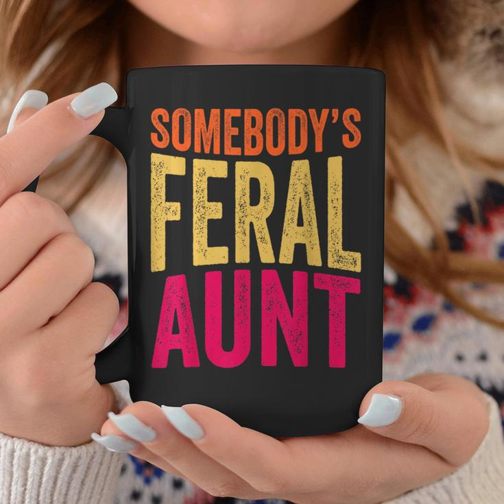 Somebodys Feral Aunt Groovy Aunty Women Aunts Funny Auntie Coffee Mug Unique Gifts