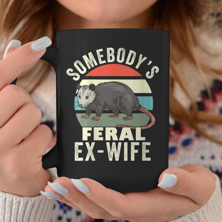 Somebodys Feral Ex Wife Funny Divorce Retro Feral Cat Mom Gifts For Mom Funny Gifts Coffee Mug Unique Gifts