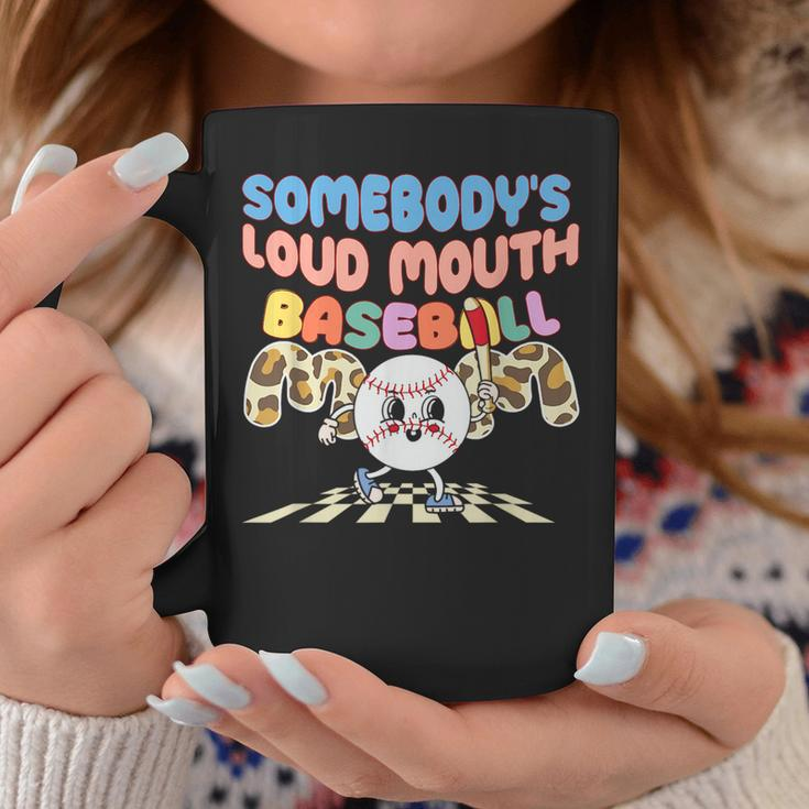 Somebodys Loud Mouth Baseball Mom Gifts For Mom Funny Gifts Coffee Mug Unique Gifts