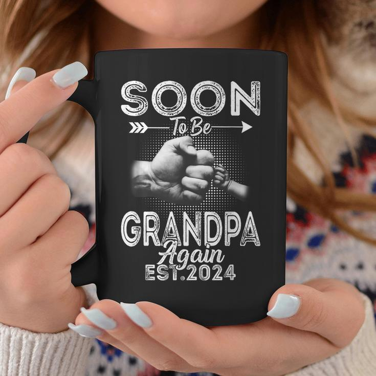 Soon To Be Grandpa Again 2024 Funny Pregnancy Announcement Coffee Mug Unique Gifts