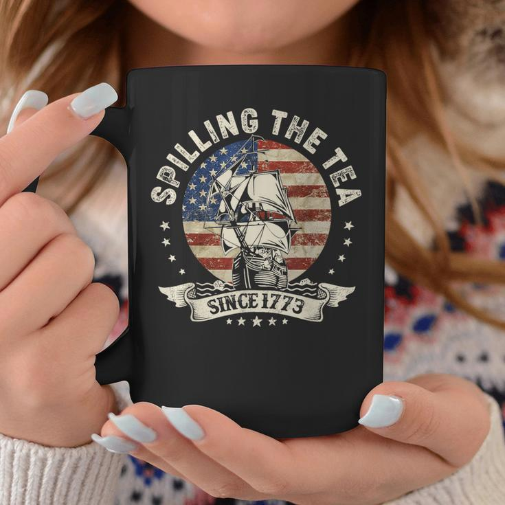 Spilling The Tea Since 1773 Patriotic 4Th Of July Coffee Mug Funny Gifts