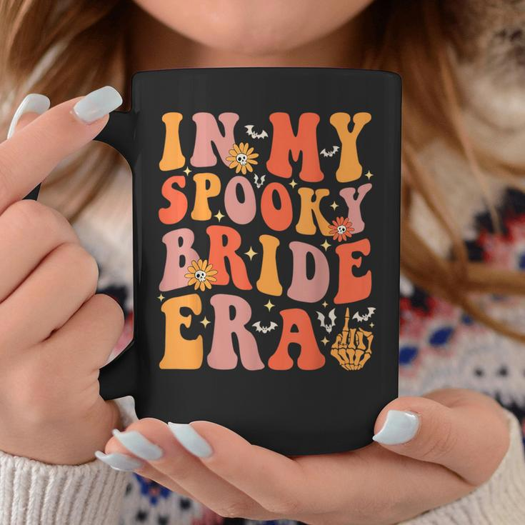In My Spooky Bride Era Groovy Halloween Wedding Bachelorette Coffee Mug Funny Gifts