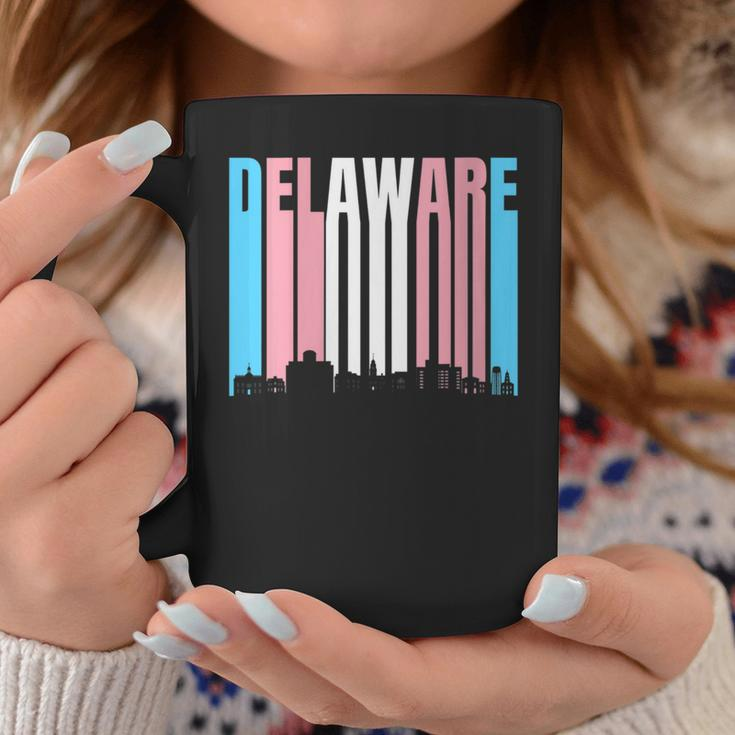 State Of Delaware Trans Pride Flag - Transgender Coffee Mug Unique Gifts