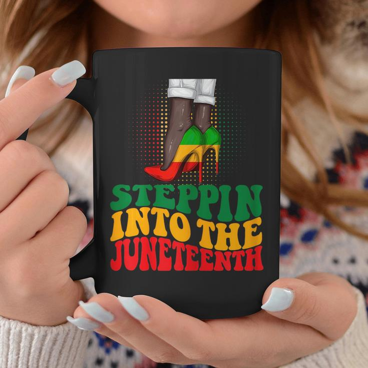 Stepping Into Junenth Like My Ancestors Shoes Black Women Gift For Womens Coffee Mug Unique Gifts