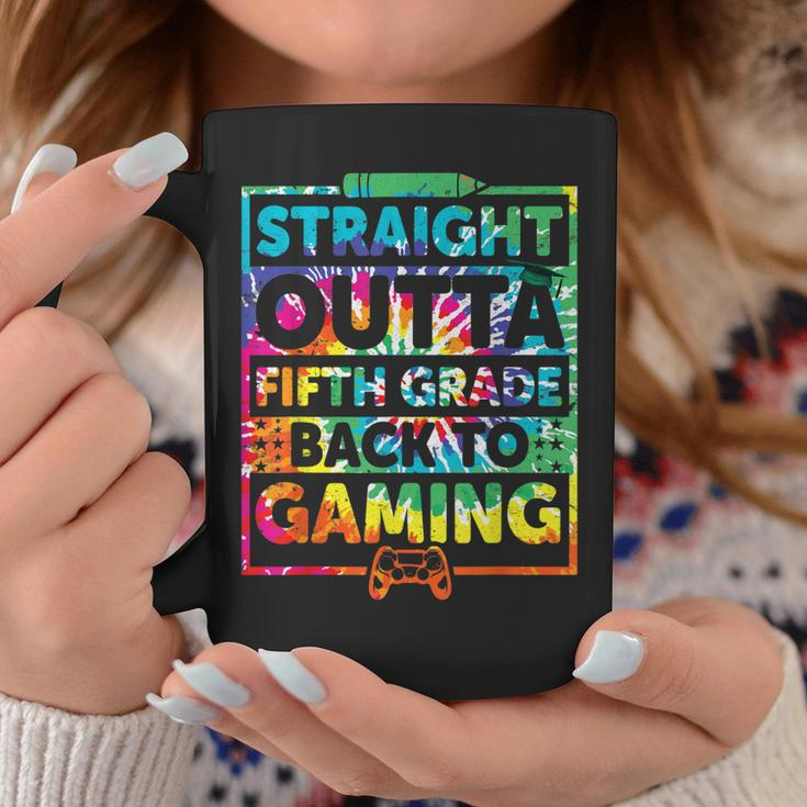 Straight Outta Fifth Grade Gaming 5Th Grade Gamer Tie Dye Coffee Mug Unique Gifts