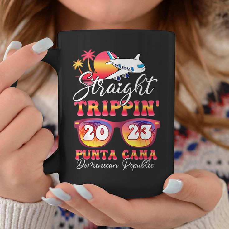 Straight Trippin 2023 Family Vacation Punta Cana Matching Coffee Mug Funny Gifts
