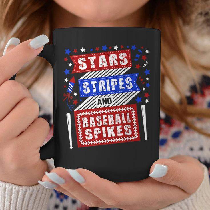 Stripes Stars And Baseball Spikes 4Th Of July Independence Coffee Mug Unique Gifts