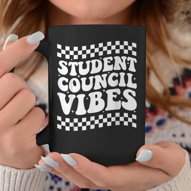 Student Council Vibes Retro Groovy School Student Council Coffee Mug Funny Gifts