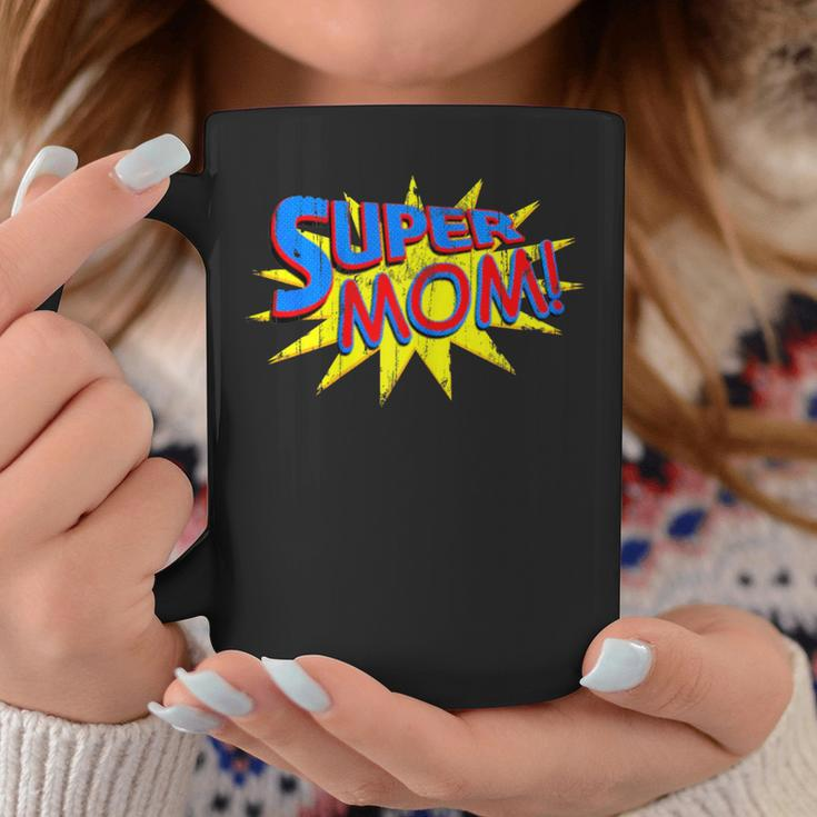 Super Mom Distressed Comic Mother Wife Coffee Mug Unique Gifts