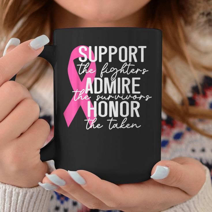 Support Fighter Admire Survivor Breast Cancer Warrior Coffee Mug Funny Gifts