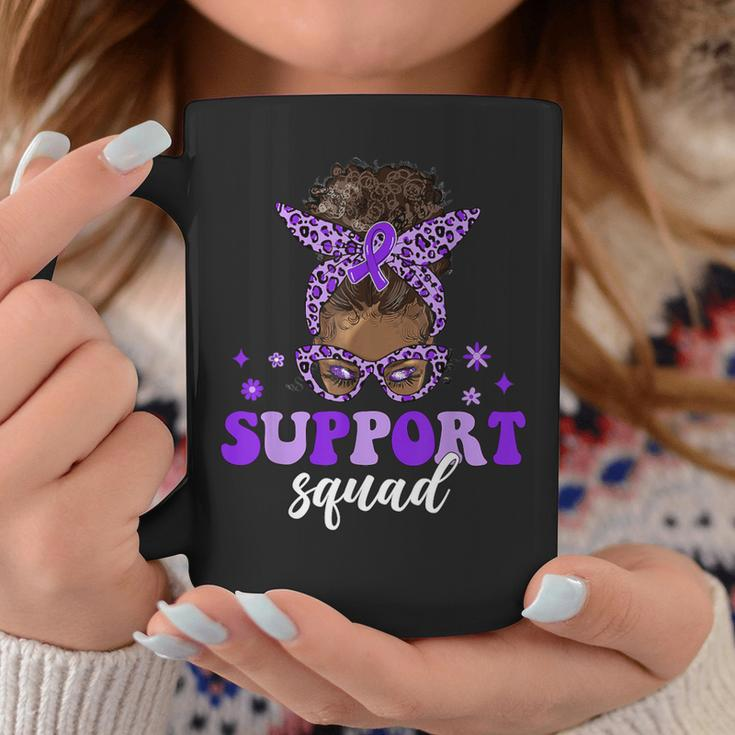 Support Squad Afro Messy Bun Domestic Violence Awareness Coffee Mug Unique Gifts