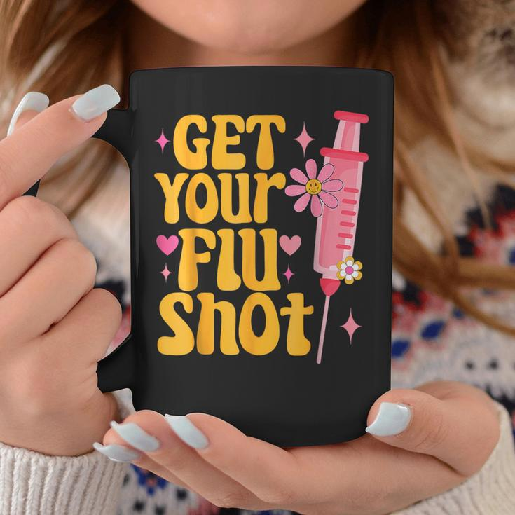 Syringe Retro Medical Get Your Flu Shot Caregiver Coffee Mug Unique Gifts