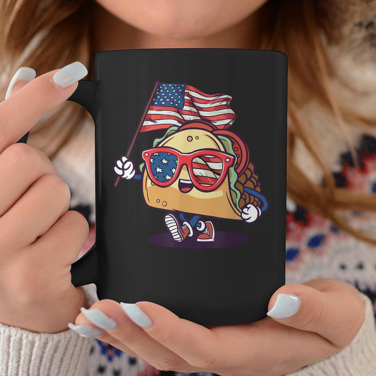 Taco Sunglasses American Flag Usa Funny 4Th Of July Gifts Coffee Mug Unique Gifts