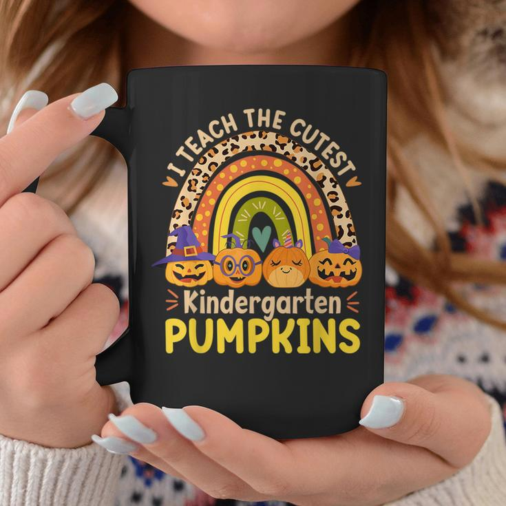 I Teach The Cutest Kindergarten Pumpkins Halloween Teacher Halloween For Teacher Coffee Mug Unique Gifts