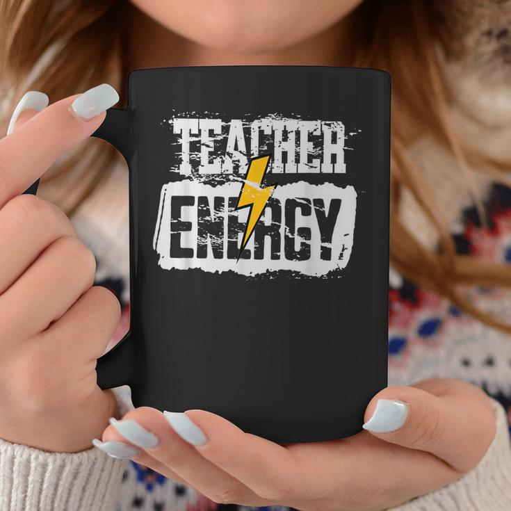 Teacher Energy Retro Elementary New Teacher Back To School Coffee Mug Unique Gifts