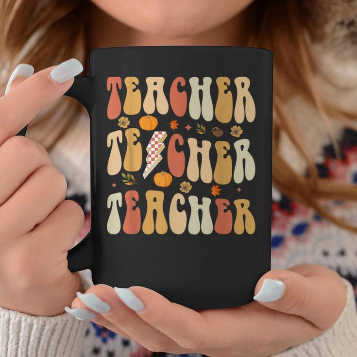 Teacher Fall Autumn Vibes Back To School Maple Leaf Coffee Mug Personalized Gifts