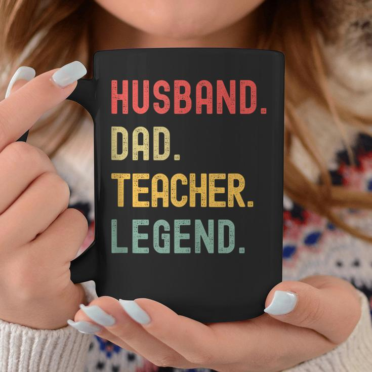 Teacher Husband Dad Legend Retro Vintage Dad Fathers Day Gift For Women Coffee Mug Unique Gifts