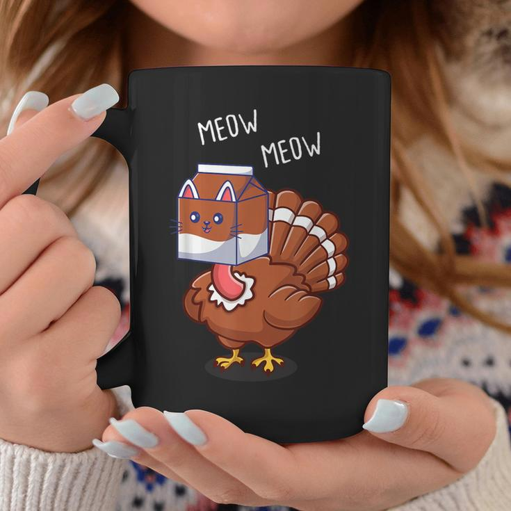 Thanksgiving Cat Fake Cat Meow Thanksgiving Turkey Coffee Mug Unique Gifts