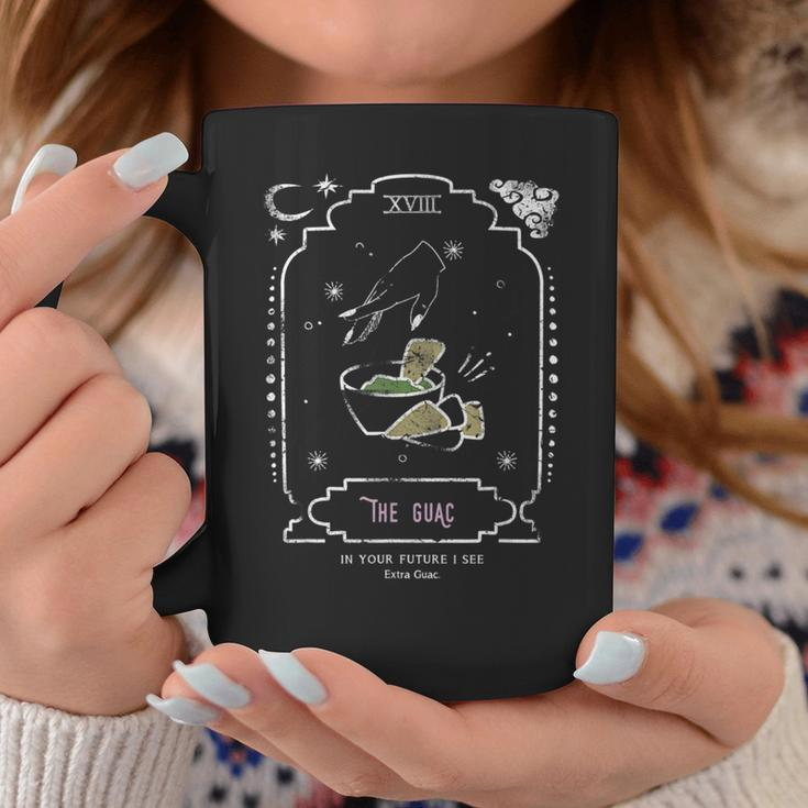 The Guac Guacamole Funny Tarot Reading Card Crescent Moon Reading Funny Designs Funny Gifts Coffee Mug Unique Gifts