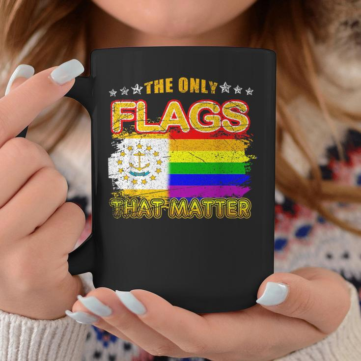 The Only Flags That Matter Rhode Island Lgbt Gay Pride Coffee Mug Unique Gifts