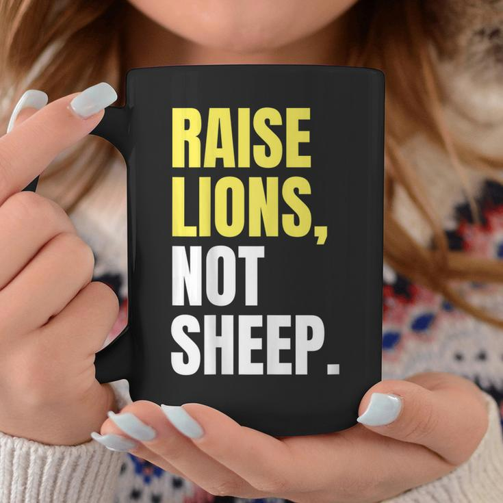 The Patriot Party | Raise Lions Not Sheep Coffee Mug Unique Gifts