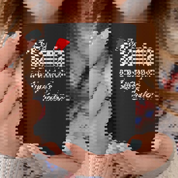 This Santa Can Be Bribed With Cigars & Bourbon Xmas Cigars Funny Gifts Coffee Mug Unique Gifts