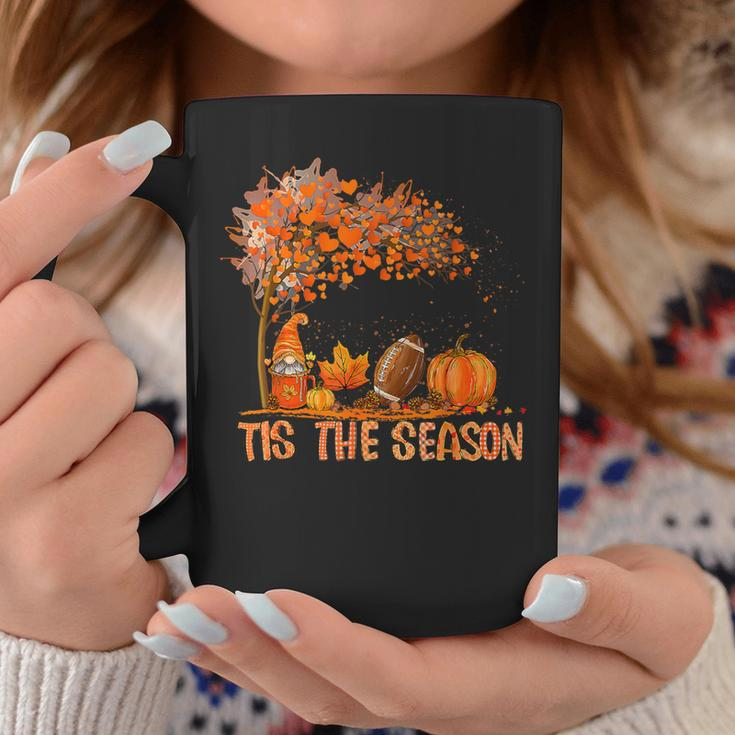 Tis The Season Gnome Pumpkin Spice Football Thanksgiving Coffee Mug Unique Gifts