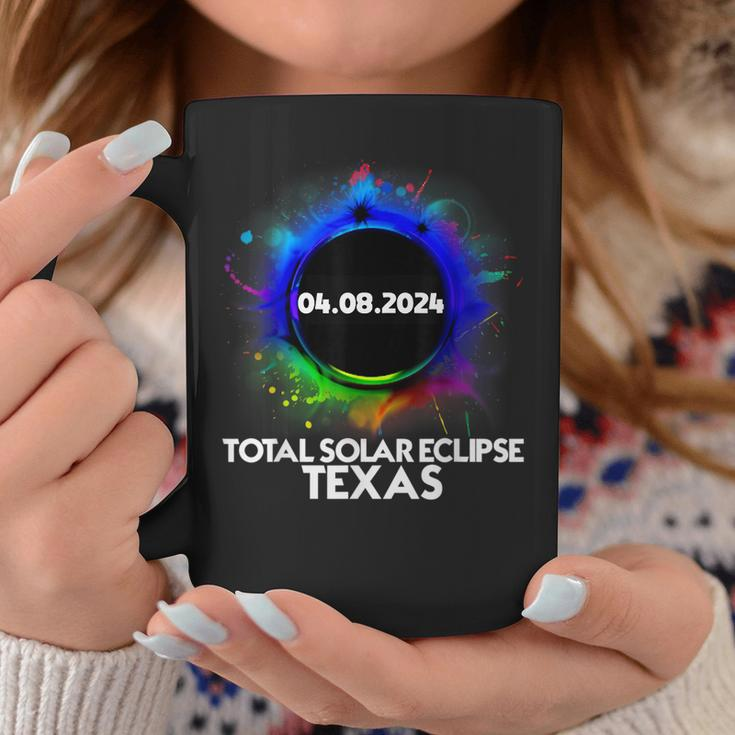 Total Solar Eclipse Texas 2024 Colorful American Totality Coffee Mug Funny Gifts