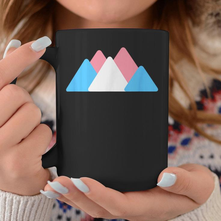 Transgender Pride Mountains Lgbtq Minimalist Trans Ftm Mtf Coffee Mug Unique Gifts