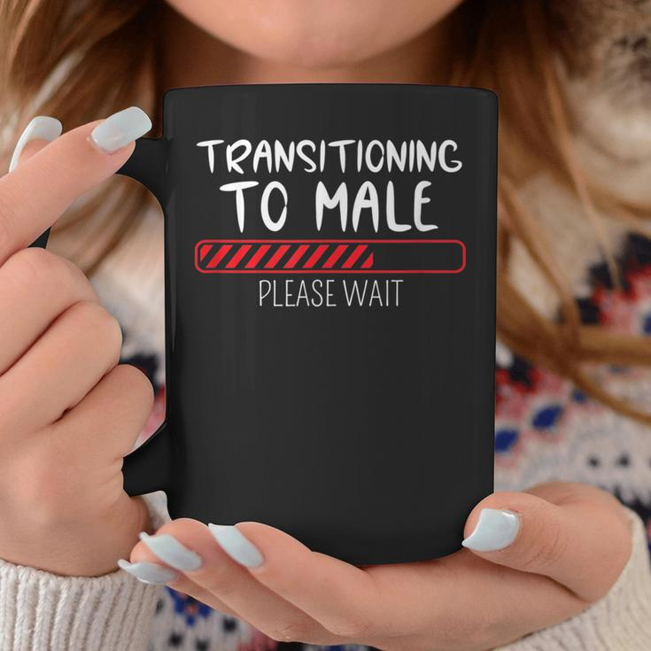 Transitioning To Male Please Wait Funny Transgender Ftm Coffee Mug Unique Gifts